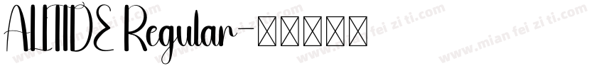 ALITIDE Regular字体转换
